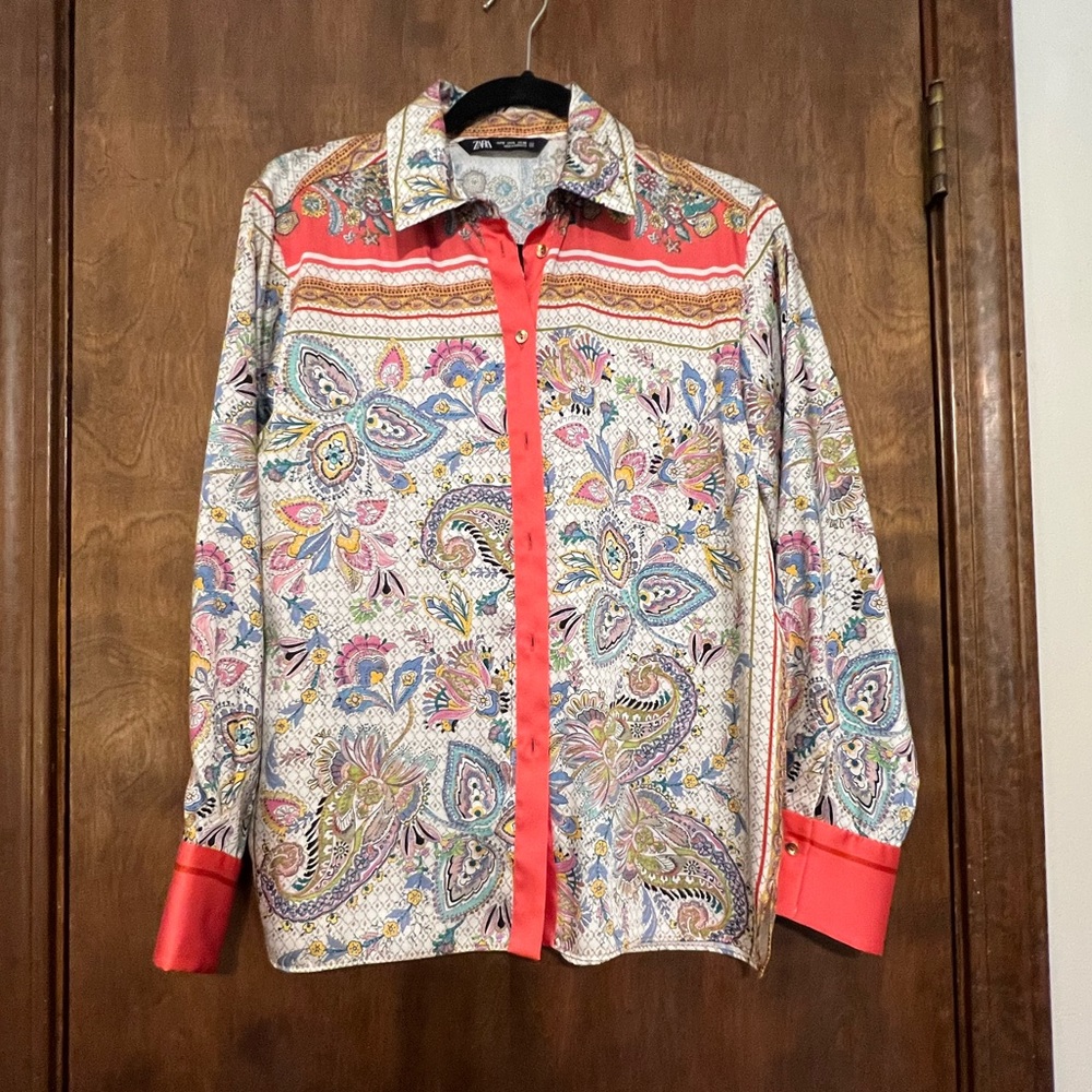 Zara button up blouse